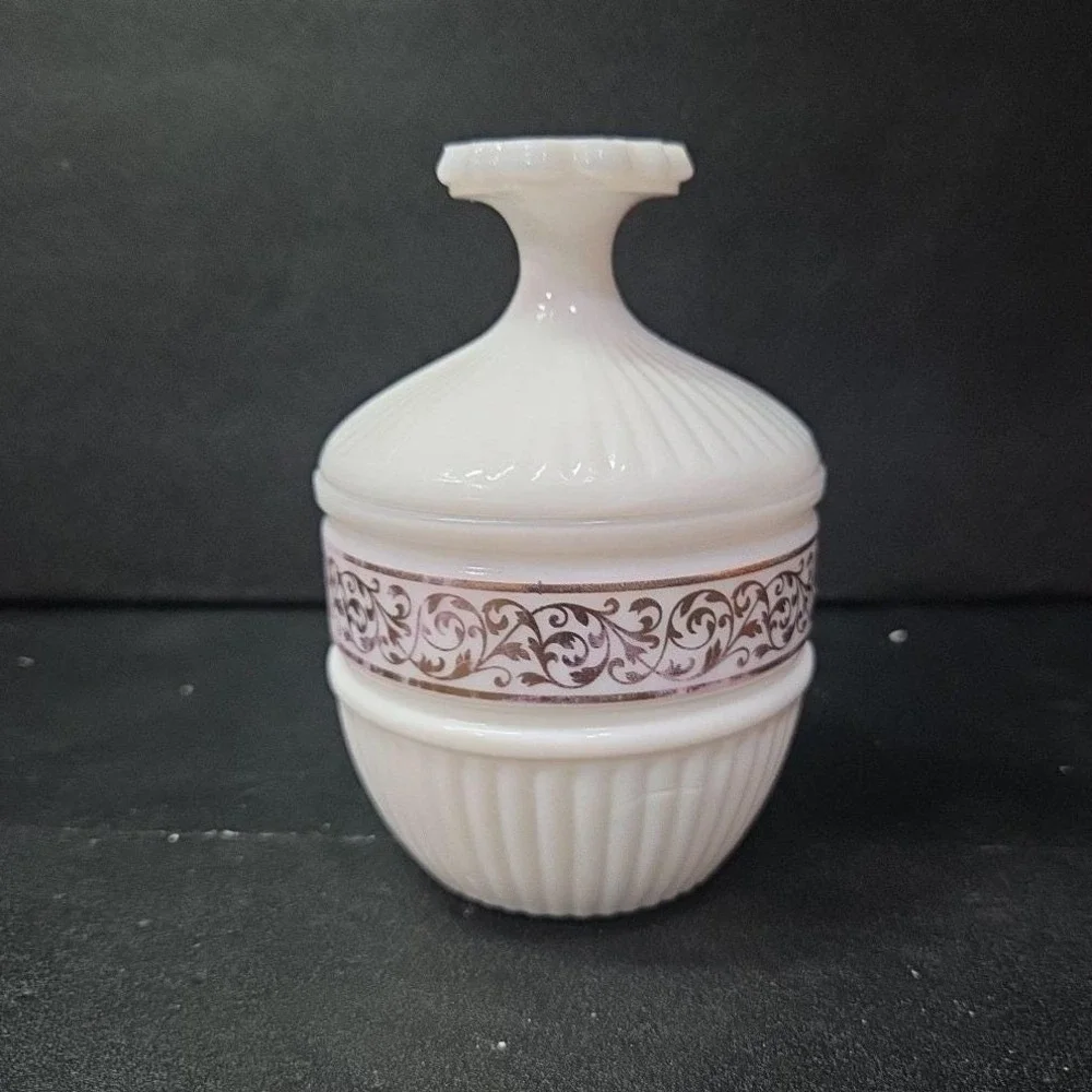Avon White Lidded Trinket Dish, Vintage‎ Candle Holder, Replacement Vanity Decor